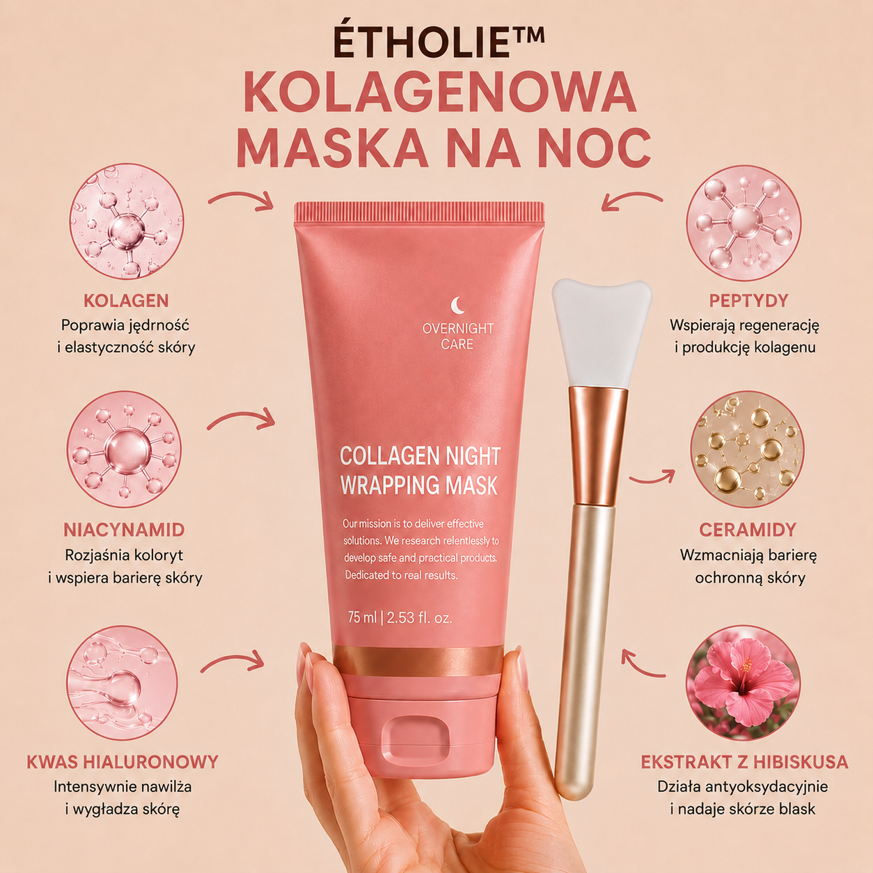 Kolagenowa maska na noc